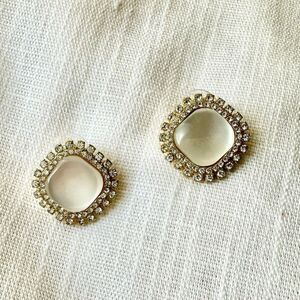 Sparkly Rhinestone square stud earrings